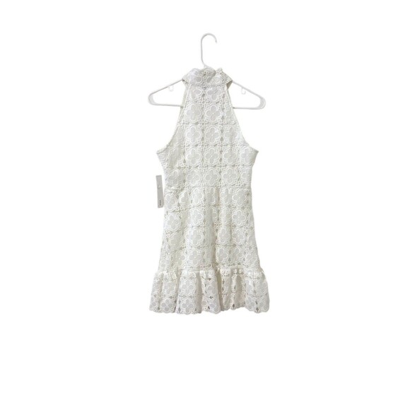 Aqua Women's Lace Mini Shirt Dress White Size S NWT - Picture 6 of 12